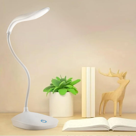 Plastic Desk Lamps for Study Table, Rechargeable USB Warm Light